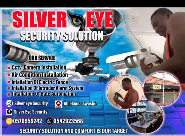 WE DO INSTALLATION OF;CCTV CAMARES,ELECTRIC FENCE,AIR CONDITION,GATE AUTOMATION,INTRUDER ALARM SYSTEM.